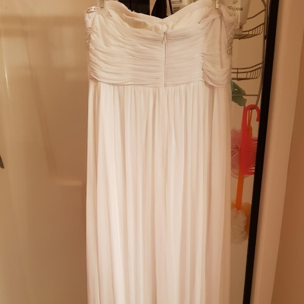 Long white formal gown